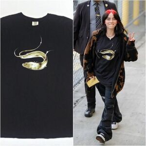 SARA RABIN Infinity Gold Eel Fish T-Shirt BILLIE EILISH Graphic Tee Sz XL NEW
